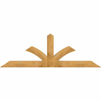 96"W x 32"H x 06"D x 6"F, 08/12 Pitch, Richland Rough Sawn Timber Gable Bracket, Western Red Cedar