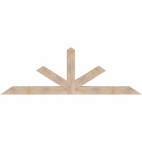 96"W x 32"H x 5 1/2"D x 5 1/2"F, 08/12 Pitch, Saratoga Smooth Timber Gable Bracket, Douglas Fir