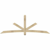 96"W x 36"H x 04"D x 4"F, 09/12 Pitch, Alberta Rough Sawn Timber Gable Bracket, Douglas Fir