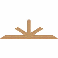 96"W x 32"H x 5 1/2"D x 5 1/2"F, 08/12 Pitch, Saratoga Smooth Timber Gable Bracket, Western Red Cedar