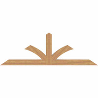 96"W x 32"H x 5 1/2"D x 5 1/2"F, 08/12 Pitch, Richland Smooth Timber Gable Bracket, Western Red Cedar