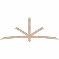 96"W x 36"H x 3 1/2"D x 3 1/2"F, 09/12 Pitch, Alberta Smooth Timber Gable Bracket, Douglas Fir