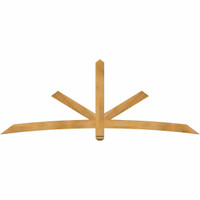 96"W x 36"H x 04"D x 4"F, 09/12 Pitch, Alberta Rough Sawn Timber Gable Bracket, Western Red Cedar