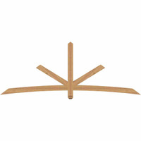 96"W x 36"H x 3 1/2"D x 3 1/2"F, 09/12 Pitch, Alberta Smooth Timber Gable Bracket, Western Red Cedar