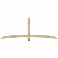 96"W x 36"H x 04"D x 4"F, 09/12 Pitch, Bellingham Rough Sawn Timber Gable Bracket, Douglas Fir