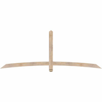96"W x 36"H x 3 1/2"D x 3 1/2"F, 09/12 Pitch, Bellingham Smooth Timber Gable Bracket, Douglas Fir