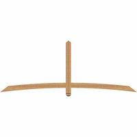 96"W x 36"H x 3 1/2"D x 3 1/2"F, 09/12 Pitch, Bellingham Smooth Timber Gable Bracket, Western Red Cedar