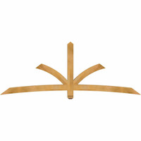 96"W x 36"H x 04"D x 4"F, 09/12 Pitch, Davenport Rough Sawn Timber Gable Bracket, Western Red Cedar