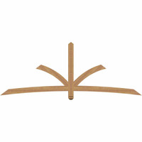 96"W x 36"H x 3 1/2"D x 3 1/2"F, 09/12 Pitch, Davenport Smooth Timber Gable Bracket, Western Red Cedar