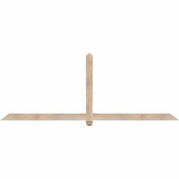 96"W x 36"H x 3 1/2"D x 3 1/2"F, 09/12 Pitch, Eugene Smooth Timber Gable Bracket, Douglas Fir