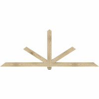96"W x 36"H x 04"D x 4"F, 09/12 Pitch, Kennewick Rough Sawn Timber Gable Bracket, Douglas Fir