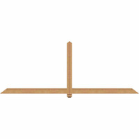 96"W x 36"H x 3 1/2"D x 3 1/2"F, 09/12 Pitch, Eugene Smooth Timber Gable Bracket, Western Red Cedar