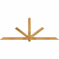 96"W x 36"H x 04"D x 4"F, 09/12 Pitch, Kennewick Rough Sawn Timber Gable Bracket, Western Red Cedar