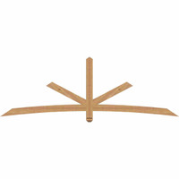 96"W x 32"H x 3 1/2"D x 3 1/2"F, 08/12 Pitch, Alberta Smooth Timber Gable Bracket, Western Red Cedar