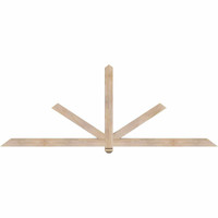 96"W x 36"H x 3 1/2"D x 3 1/2"F, 09/12 Pitch, Kennewick Smooth Timber Gable Bracket, Douglas Fir
