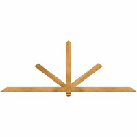 96"W x 36"H x 3 1/2"D x 3 1/2"F, 09/12 Pitch, Kennewick Smooth Timber Gable Bracket, Western Red Cedar