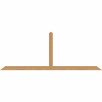 96"W x 36"H x 3 1/2"D x 3 1/2"F, 09/12 Pitch, Portland Smooth Timber Gable Bracket, Western Red Cedar