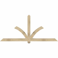 84"W x 38"H x 04"D x 4"F, 11/12 Pitch, Redmond Rough Sawn Timber Gable Bracket, Douglas Fir