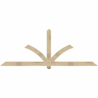 96"W x 36"H x 04"D x 4"F, 09/12 Pitch, Redmond Rough Sawn Timber Gable Bracket, Douglas Fir