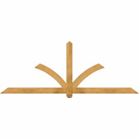 96"W x 36"H x 04"D x 4"F, 09/12 Pitch, Redmond Rough Sawn Timber Gable Bracket, Western Red Cedar