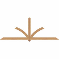 96"W x 36"H x 3 1/2"D x 3 1/2"F, 09/12 Pitch, Redmond Smooth Timber Gable Bracket, Western Red Cedar