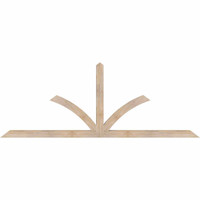 96"W x 36"H x 3 1/2"D x 3 1/2"F, 09/12 Pitch, Richland Smooth Timber Gable Bracket, Douglas Fir