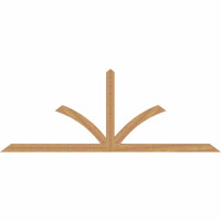 96"W x 36"H x 3 1/2"D x 3 1/2"F, 09/12 Pitch, Richland Smooth Timber Gable Bracket, Western Red Cedar