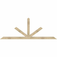 96"W x 36"H x 04"D x 4"F, 09/12 Pitch, Saratoga Rough Sawn Timber Gable Bracket, Douglas Fir