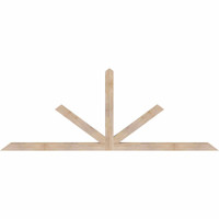96"W x 36"H x 3 1/2"D x 3 1/2"F, 09/12 Pitch, Saratoga Smooth Timber Gable Bracket, Douglas Fir