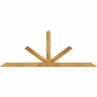 96"W x 36"H x 04"D x 4"F, 09/12 Pitch, Saratoga Rough Sawn Timber Gable Bracket, Western Red Cedar
