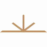 96"W x 36"H x 3 1/2"D x 3 1/2"F, 09/12 Pitch, Saratoga Smooth Timber Gable Bracket, Western Red Cedar