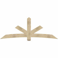 96"W x 36"H x 04"D x 6"F, 09/12 Pitch, Alberta Rough Sawn Timber Gable Bracket, Douglas Fir