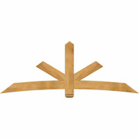 96"W x 36"H x 04"D x 6"F, 09/12 Pitch, Alberta Rough Sawn Timber Gable Bracket, Western Red Cedar
