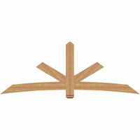 96"W x 36"H x 3 1/2"D x 5 1/2"F, 09/12 Pitch, Alberta Smooth Timber Gable Bracket, Western Red Cedar