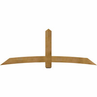 96"W x 36"H x 04"D x 6"F, 09/12 Pitch, Bellingham Rough Sawn Timber Gable Bracket, Western Red Cedar