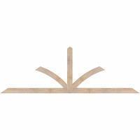 96"W x 32"H x 3 1/2"D x 3 1/2"F, 08/12 Pitch, Richland Smooth Timber Gable Bracket, Douglas Fir