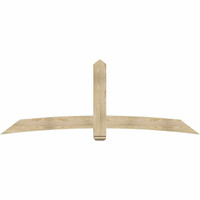 96"W x 36"H x 04"D x 6"F, 09/12 Pitch, Bellingham Rough Sawn Timber Gable Bracket, Douglas Fir