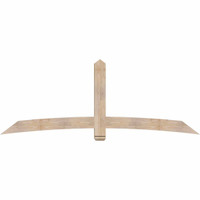 96"W x 36"H x 3 1/2"D x 5 1/2"F, 09/12 Pitch, Bellingham Smooth Timber Gable Bracket, Douglas Fir