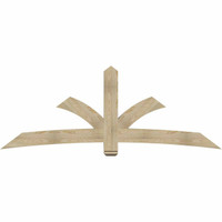 96"W x 36"H x 04"D x 6"F, 09/12 Pitch, Davenport Rough Sawn Timber Gable Bracket, Douglas Fir