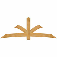 96"W x 36"H x 04"D x 6"F, 09/12 Pitch, Davenport Rough Sawn Timber Gable Bracket, Western Red Cedar