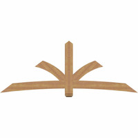 96"W x 36"H x 3 1/2"D x 5 1/2"F, 09/12 Pitch, Davenport Smooth Timber Gable Bracket, Western Red Cedar
