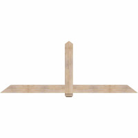 96"W x 36"H x 3 1/2"D x 5 1/2"F, 09/12 Pitch, Eugene Smooth Timber Gable Bracket, Douglas Fir