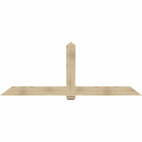 96"W x 36"H x 04"D x 6"F, 09/12 Pitch, Eugene Rough Sawn Timber Gable Bracket, Douglas Fir