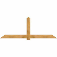 96"W x 36"H x 04"D x 6"F, 09/12 Pitch, Eugene Rough Sawn Timber Gable Bracket, Western Red Cedar