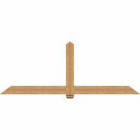 96"W x 36"H x 3 1/2"D x 5 1/2"F, 09/12 Pitch, Eugene Smooth Timber Gable Bracket, Western Red Cedar