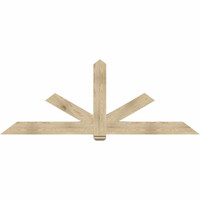 96"W x 36"H x 04"D x 6"F, 09/12 Pitch, Kennewick Rough Sawn Timber Gable Bracket, Douglas Fir