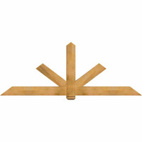 96"W x 36"H x 04"D x 6"F, 09/12 Pitch, Kennewick Rough Sawn Timber Gable Bracket, Western Red Cedar