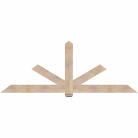 96"W x 36"H x 3 1/2"D x 5 1/2"F, 09/12 Pitch, Kennewick Smooth Timber Gable Bracket, Douglas Fir