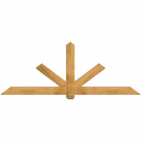 96"W x 36"H x 3 1/2"D x 5 1/2"F, 09/12 Pitch, Kennewick Smooth Timber Gable Bracket, Western Red Cedar