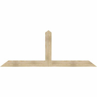 96"W x 36"H x 04"D x 6"F, 09/12 Pitch, Portland Rough Sawn Timber Gable Bracket, Douglas Fir